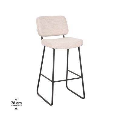 Homestorecity Barkruk Noah - Naturel - Boucle - Zithoogte 78