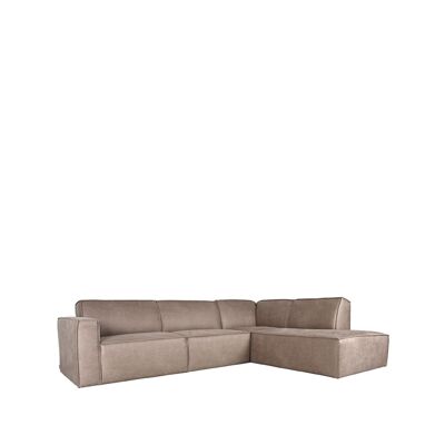 Homestorecity Bank Kay - Taupe - Microfibre - Droit