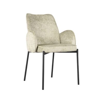 Homestorecity Eetkamerstoel Joni - Beige - Fluweel