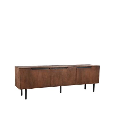 Meuble TV Homestorecity Rio - Espresso - Bois de manguier - 180 cm