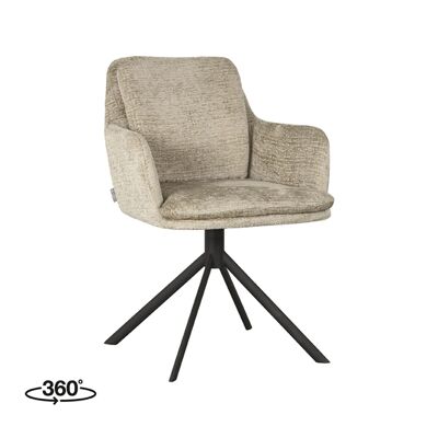 Homestorecity Eetkamerstoel Joy - Beige - Fluweel