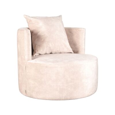 Homestorecity Fauteuil Evy - Natural - Terciopelo - 90 cm