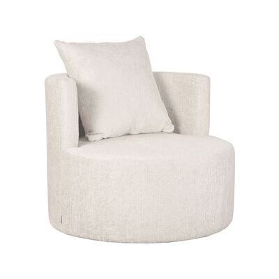 Fauteuil Evy - Naturel - Fluweel - 90 cm