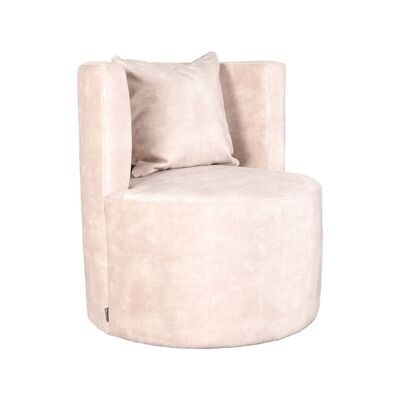 Homestorecity Fauteuil Evy - Natural - Terciopelo - 65 cm