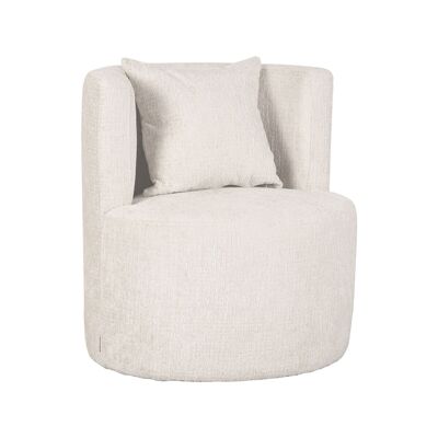 Homestorecity Sillón Evy - Natural - Fluweel - 65 cm