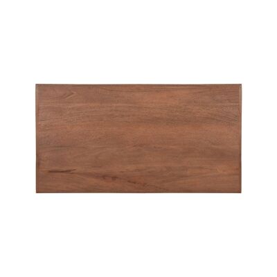 Homestorecity Eetkamertafel Tafelblad Straight Edge - Espresso - Mangohout - 120 cm