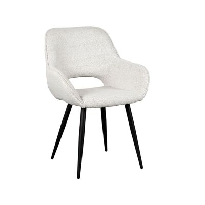 Homestorecity Eetkamerstoel Fer - Wit - Boucle