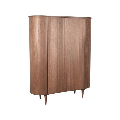 Homestorecity Bergkast Oliva - Walnoot - Eiken - 125 cm