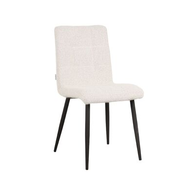 Homenegoziocittà Eetkamerstoel Sam - Wit - Boucle