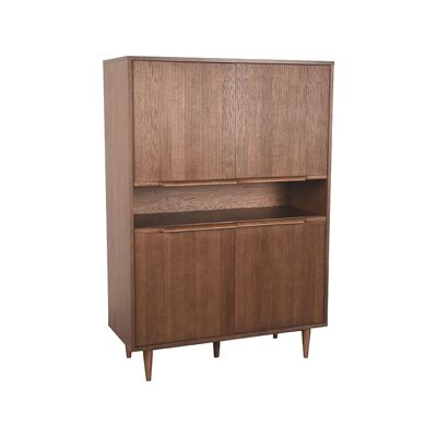 Homestorecity Bergkast Jule - Walnoot - Eiken - 110 cm