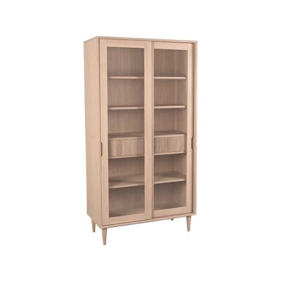 Homenegoziocittà Vitrinekast Jule - Naturel - Eiken - 100 cm