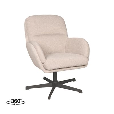 Homestorecity Fauteuil Moss - Naturel - Boucle