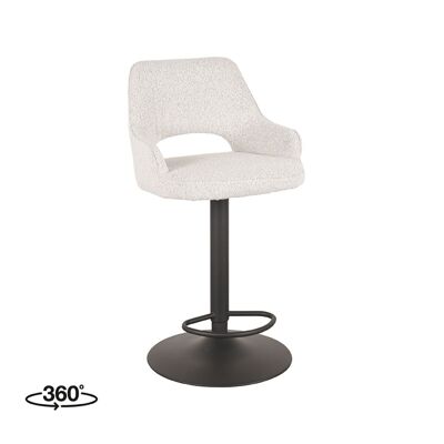 Homestorecity Barkruk Fer - Wit - Boucle