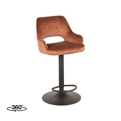 Homestorecity Barkruk Fer - Rouille - Velours