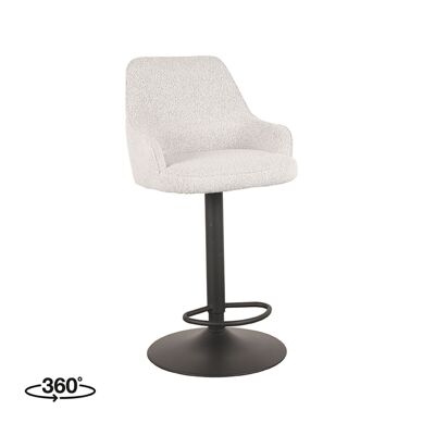 Homestorecity Barkruk Fender - Blanc - Boucle