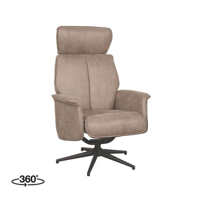 Homestorecity Fauteuil Verdal - Taupe - Micro Gamuza