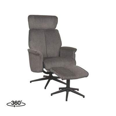 Homenegoziocittà Fauteuil Verdal - Antraciet - Cosmo - incl.Gamba