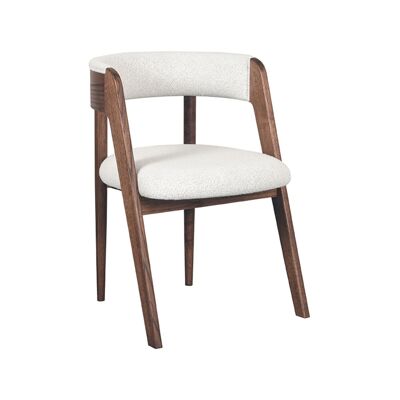 Homestorecity Eetkamerstoel Sasha - Wit - Boucle