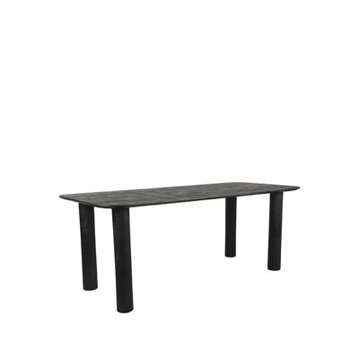Homestorecity Eetkamertafel Lucy - Noir - Mangohout - 200x90 cm