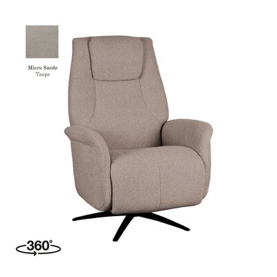 Fauteuil Stockholm de Homestorecity - Taupe - Micro Suede - Électrique
