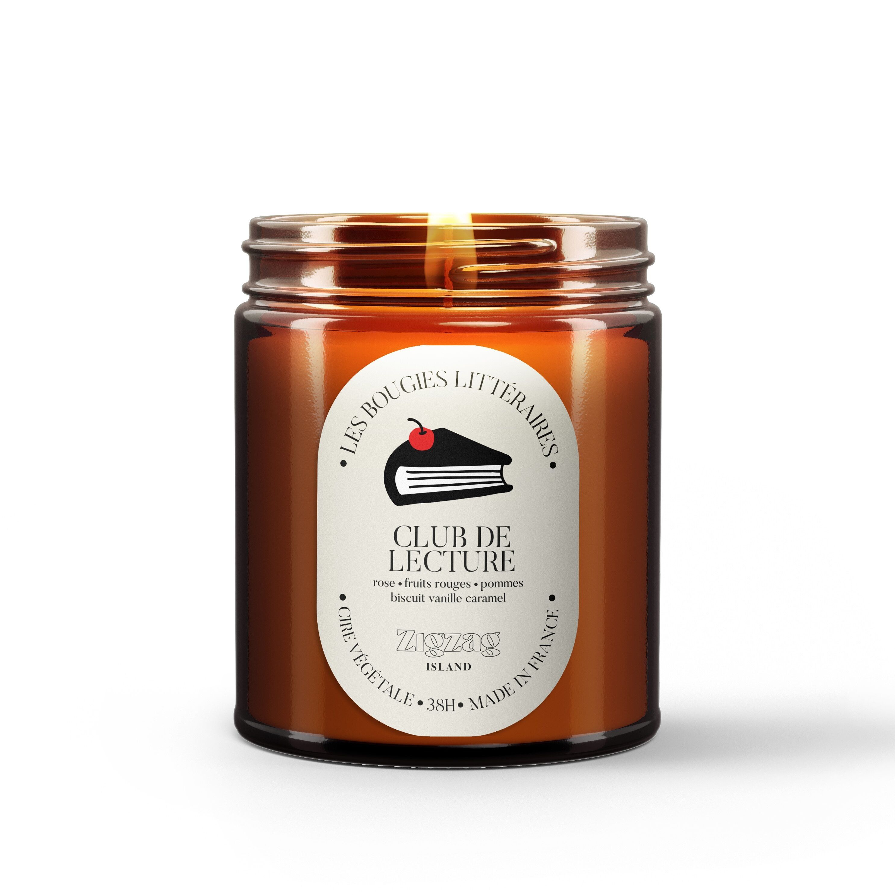 CANDLE IN APOTHECARY JAR READING CLUB GOURMET PERFUME MADE IN LILLE