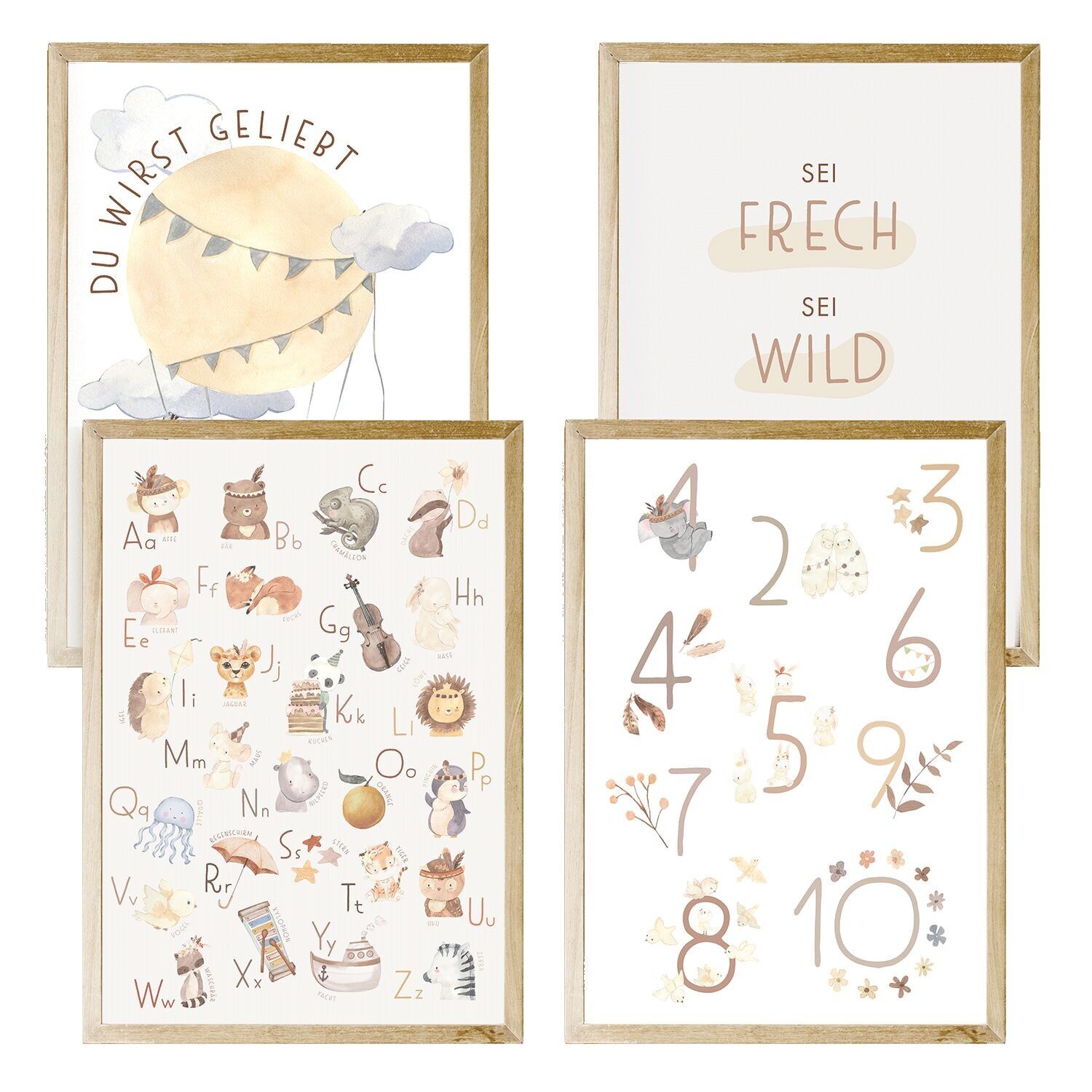 Set di poster per bambini "ABC & Numeri"