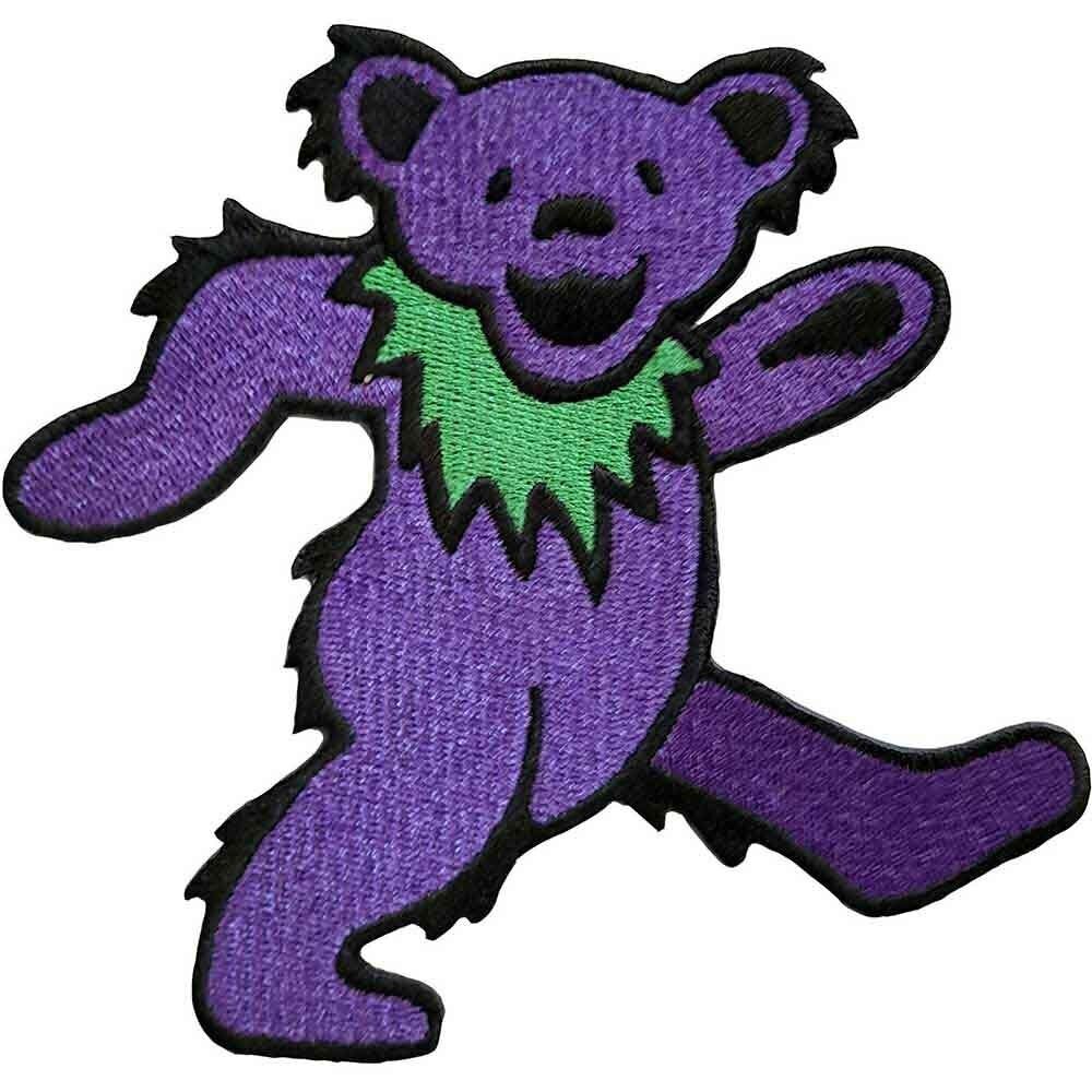 Parches de Grateful Dead para planchar: oso bailarín morado