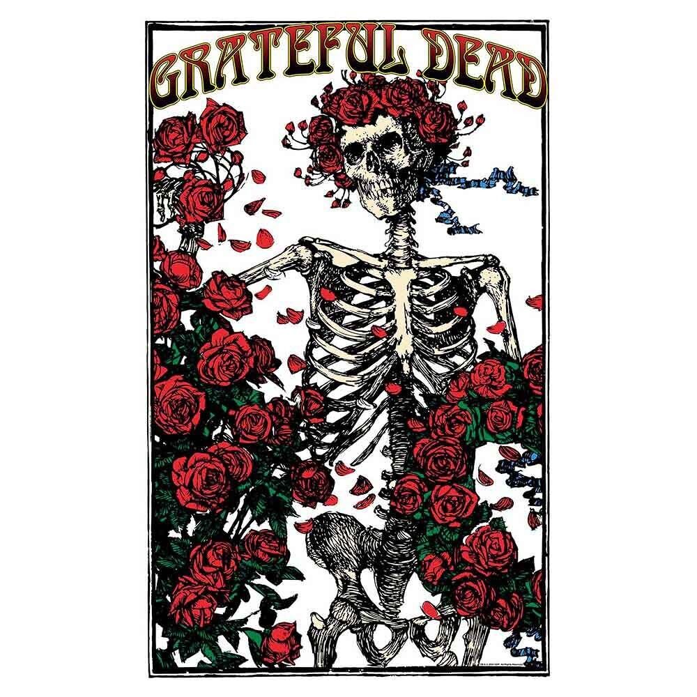 Grateful Dead Poster - Textil - Skelett & Rose