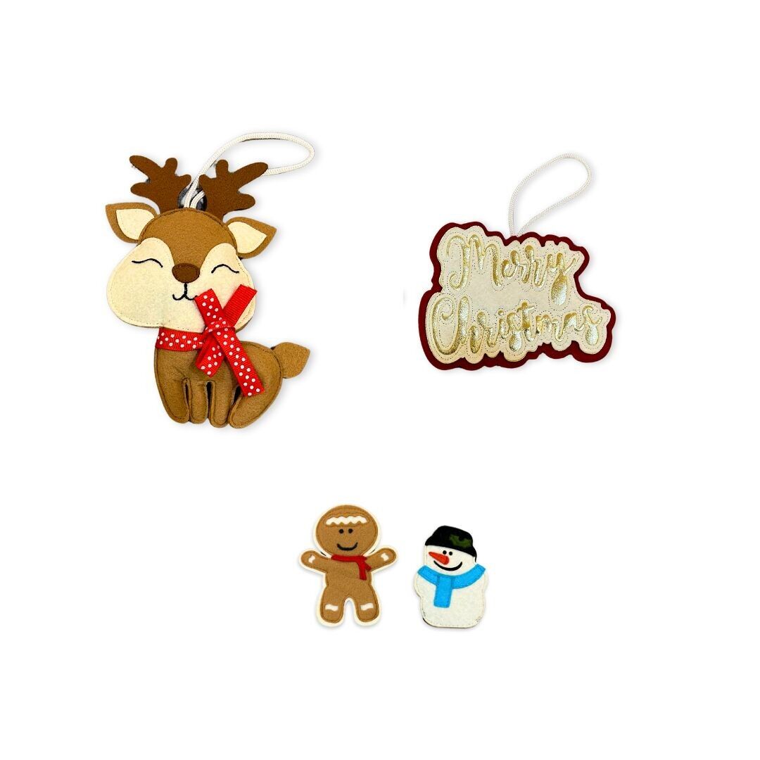 Conjunto de decoración feliz Navidad.