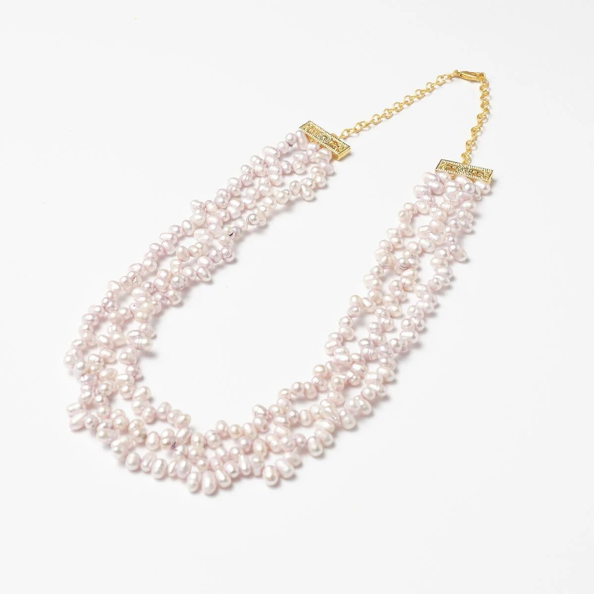 Collana tripla Javari rosa chiaro