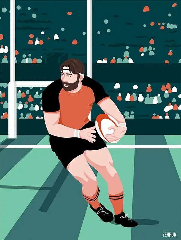 Póster decoración pared Rugby │ Póster Pasión deportiva