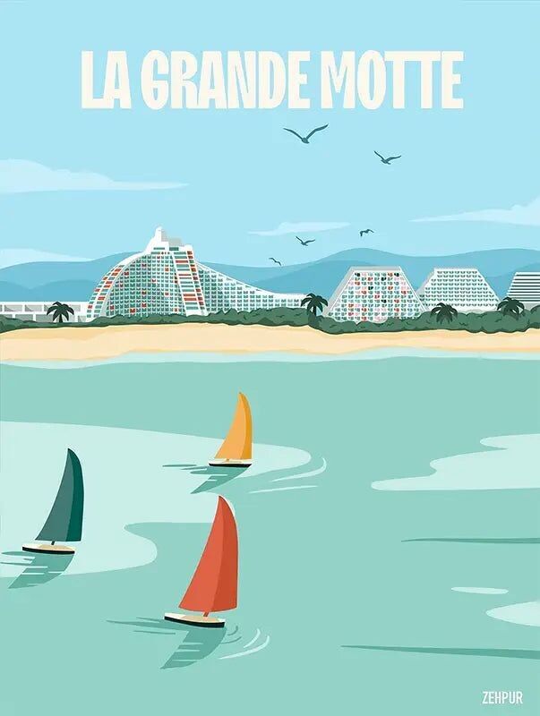 Poster La Grande Motte/La Voile | Manifesto di viaggio