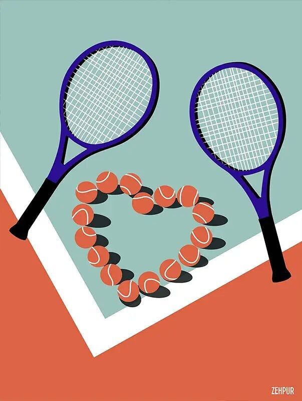 „Tennis, meine Liebe“-Poster │ Sport-Leidenschafts-Poster
