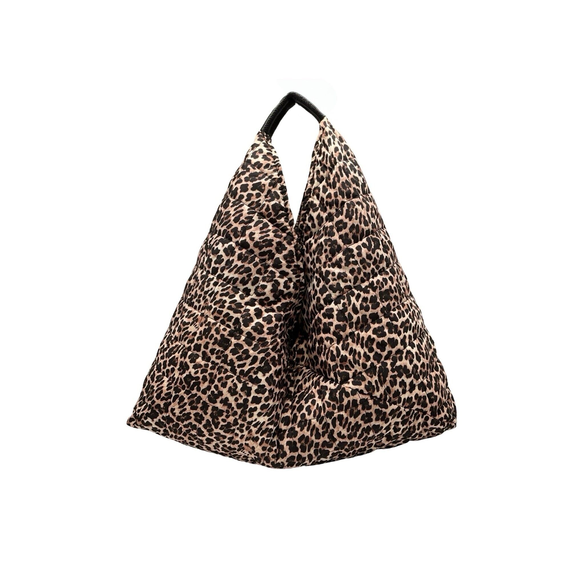 BORSA SAVANA IN TESSUTI RIVESTITI IN PELLE