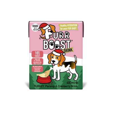 Boisson pour chien à la dinde, au panais et aux canneberges en édition limitée