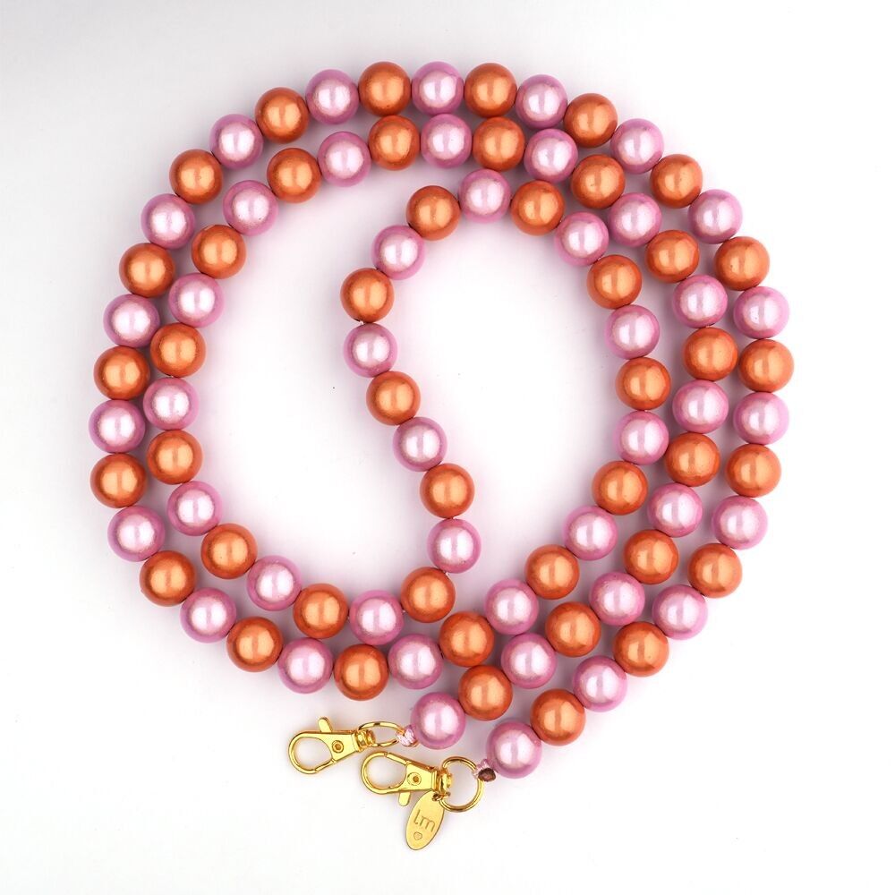 Catena per telefono LizzyMae rosa-salmone grande 14mm