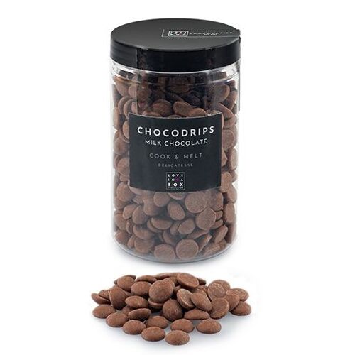 Chocolate Drips Milk Love in a Box - Cook & melt chocolate drips milk chocolate