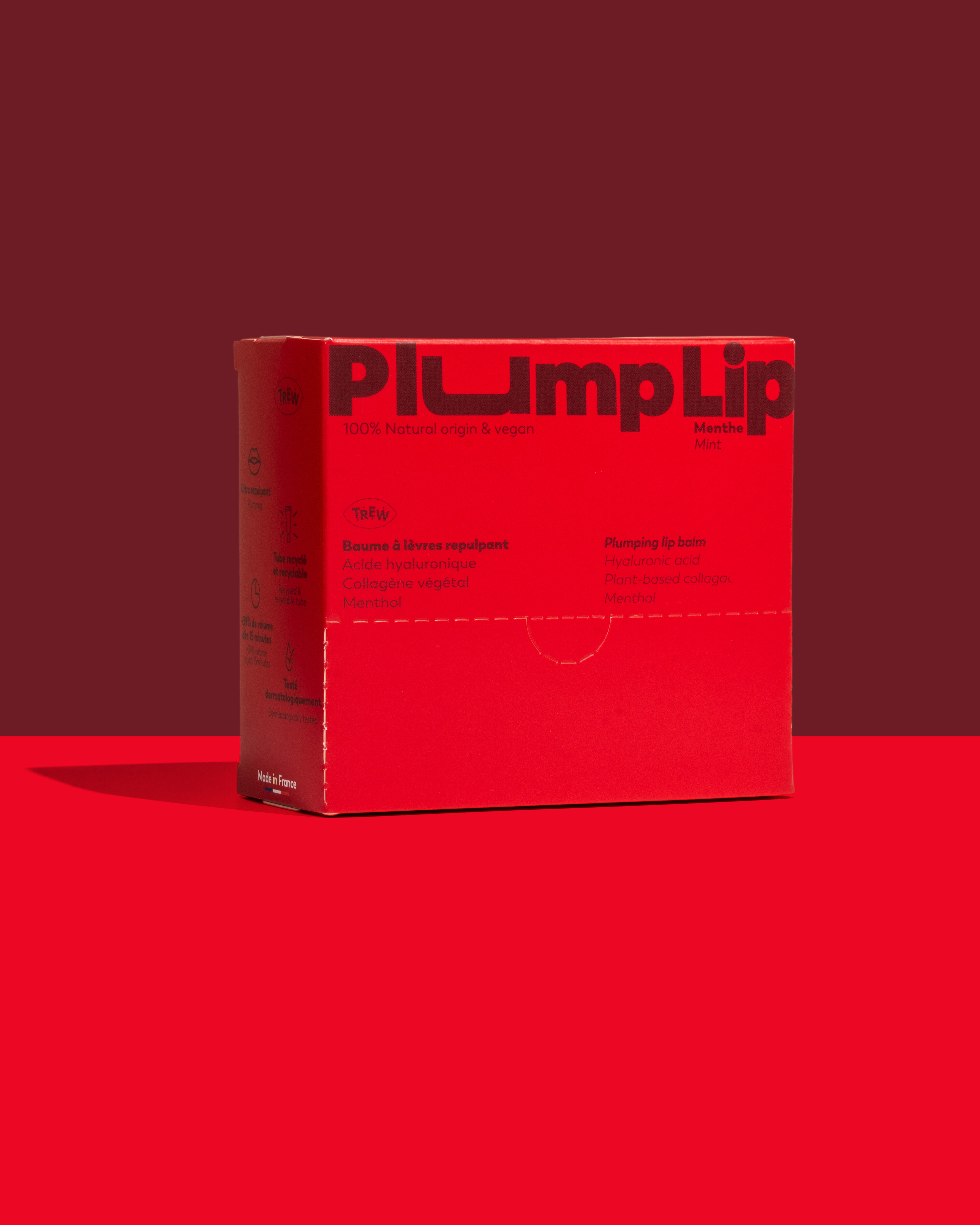 Plumlip, 100% natural lip plumper: Dispensers of 12 units (Hyaluronic acid, plant collagen, menthol, chili pepper)