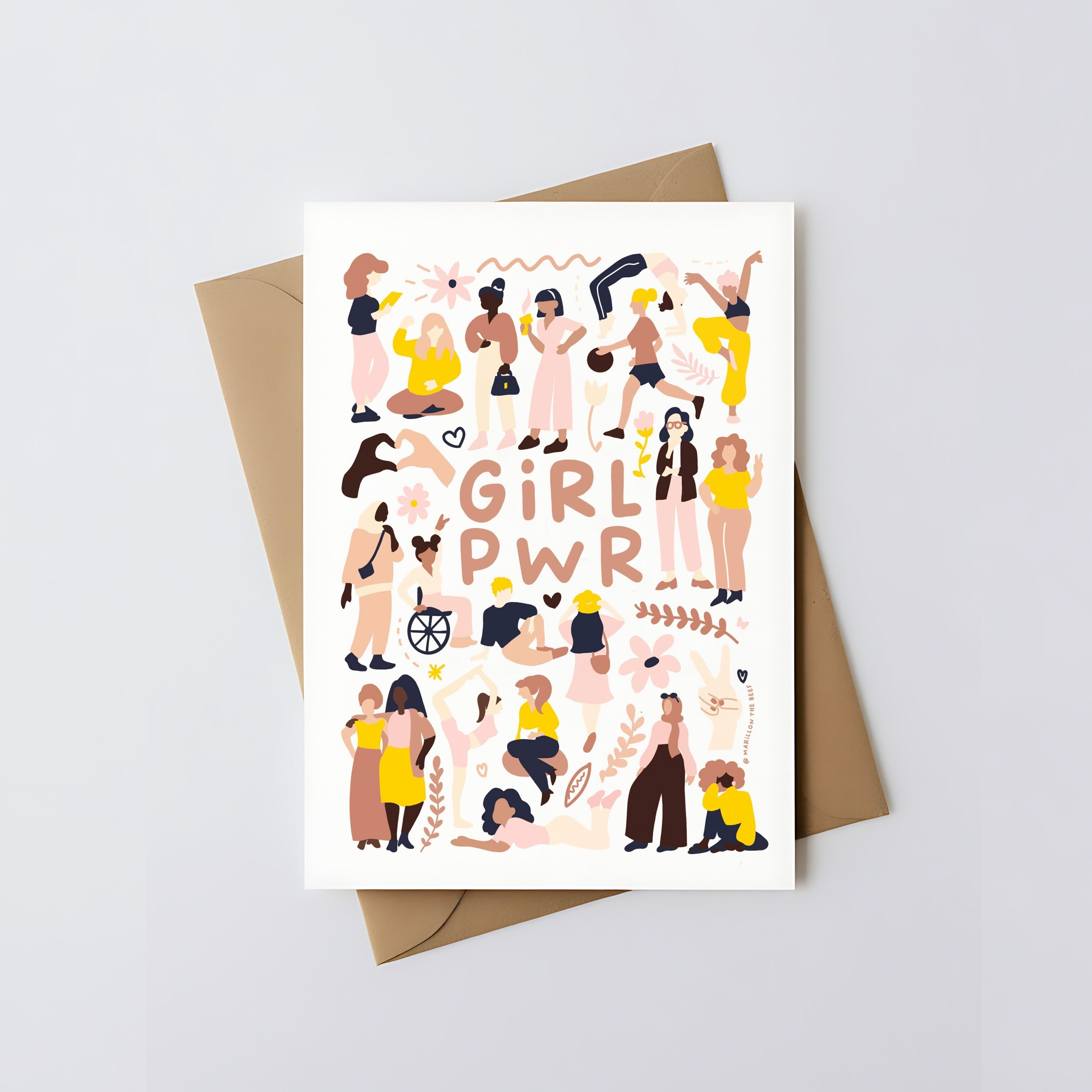 „Girl Power“-Postkarte
