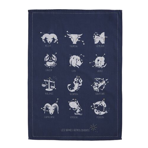 Torchon - Les Signes Astrologiques 50 x 75 cm, en coton