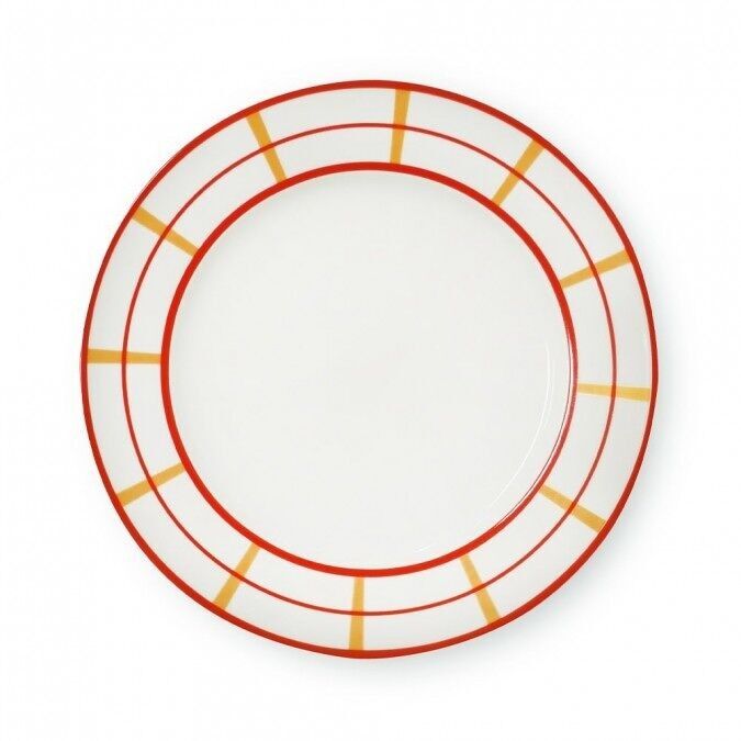 Basque Porcelain Plate - Joséphine Yellow/Red