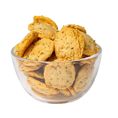 Biscotti Aperitivo al Formaggio Caprino Bio alle Erbe - Sfusi in sacchetto da 3Kg