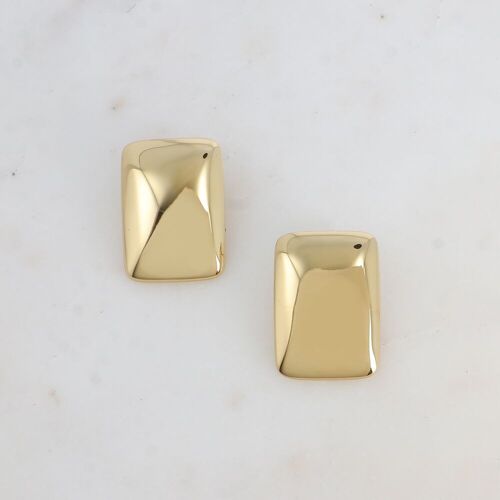 Boucles puces - grand rectangle lisse et miroir