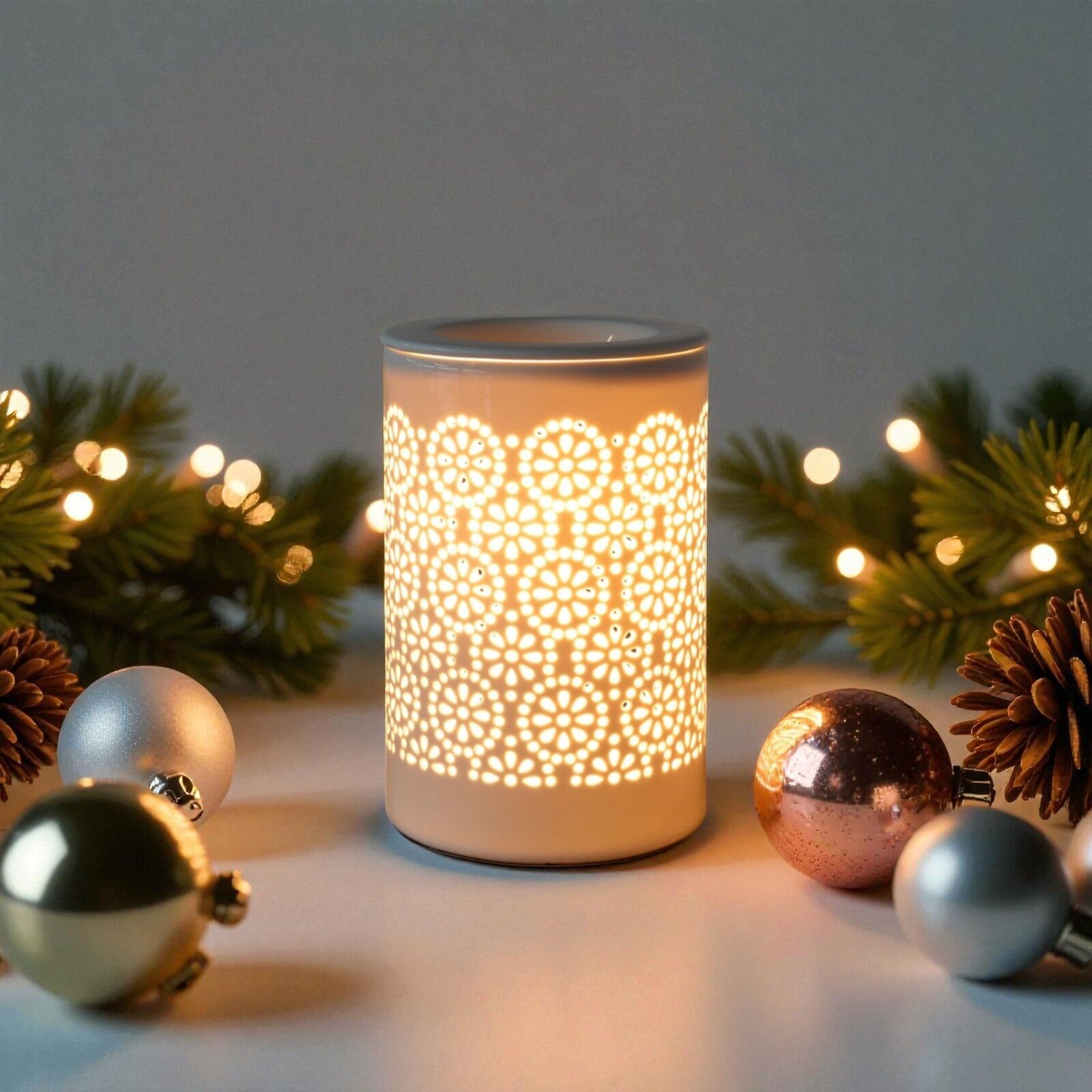 Elektrischer Parfümdiffusor von Gentle Heat – Calorya Nr. 4 – Diffusorlampe aus Keramik für Duftwachs, Düfte und ätherische Öle