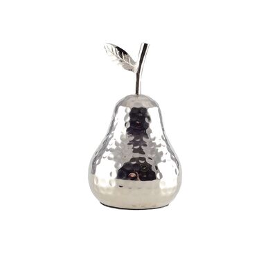 Decorative silver pear 10.5x10.5 x 19cm
