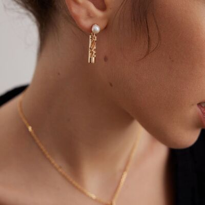 Openwork dangle earrings - Dune