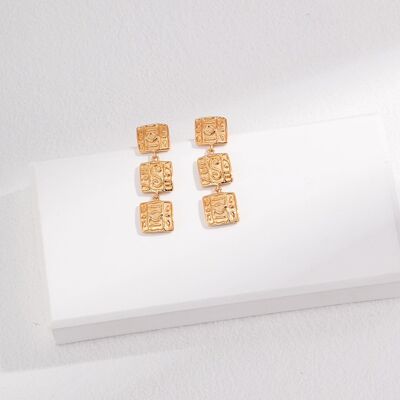 Chiseled earrings - Abar