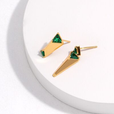 Asymmetrical earrings - Clara - 925 silver gilded with 18 carat fine gold