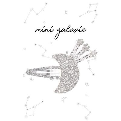 Molletta glitter per bambini con luna glitterata color argento ✨ - idea regalo di compleanno