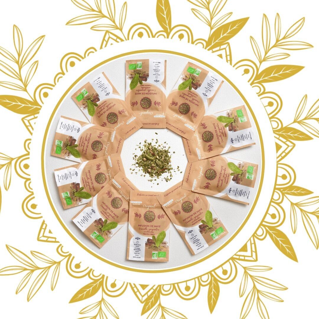 Organic cinnamon, cardamom and ginger mate - 10g